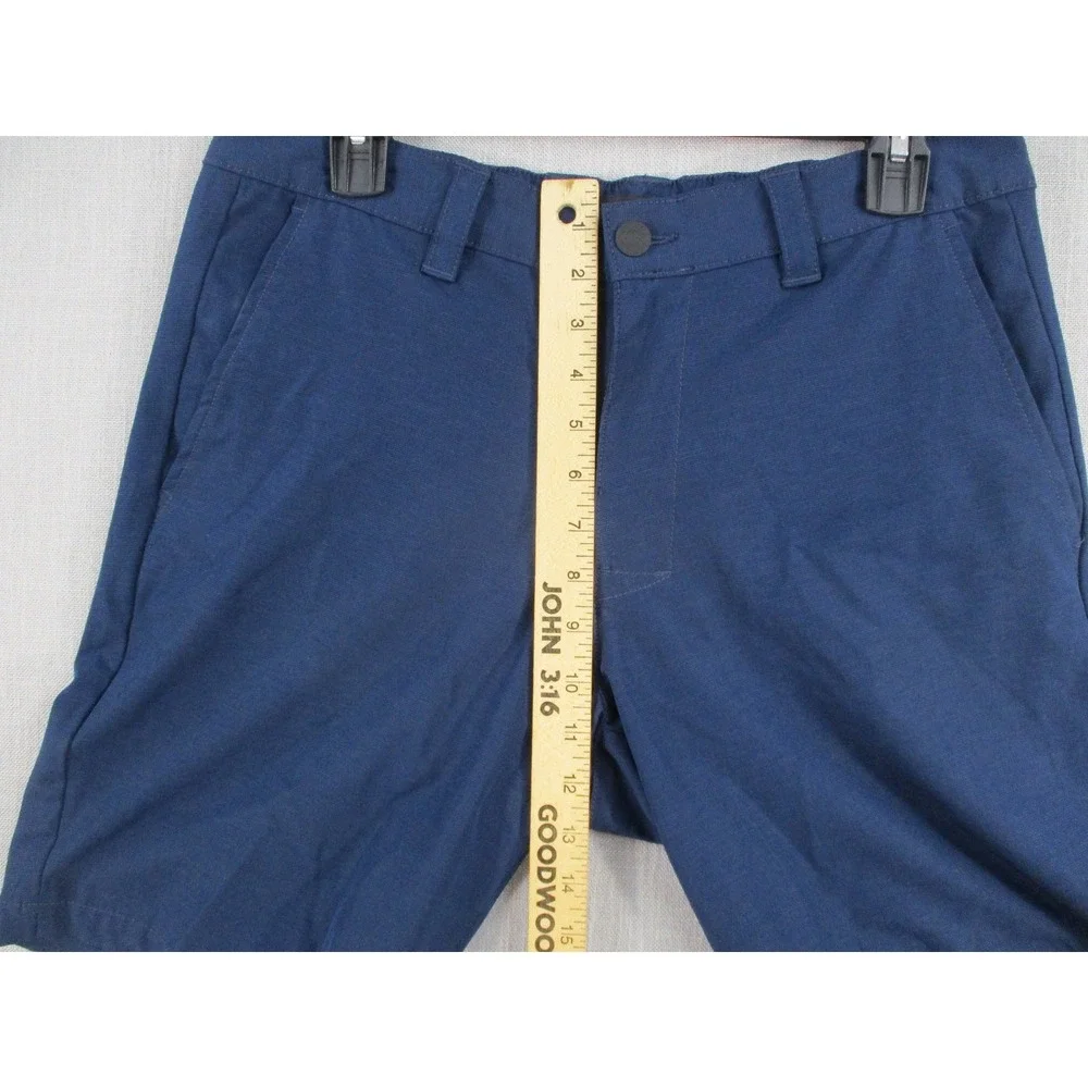 Banana‎ Republic Navy Blue Flat Front Cotton Blend Stretch Casual Shorts Size 32